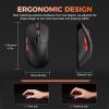 imageDAREU A950 Wing 8K Lightweight Wireless Gaming Mouse 123oz 35g Custom PAW3950 30K Optical Sensor WiredWireless Dual 8k Polling Rate Symmetrical 5 Programmable Buttons70H BatteryBlack