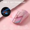 imageDAREU A950 Wireless Gaming Mouse with RGB Charging Dock88g Lightweight Programmable TriMode Wireless Mouse Gaming Up to 12K DPI1000Hz120Hrs Playtime with RGB Backlit Great for PC MacPink