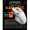imageDAREU A980PROMAX Wireless Gaming Mouse4K8K Polling30K DPI Optical Sensor085 TFT Color DisplayMagnesium Alloy Buttons24G WirelessBTUSB ConnectivityNano Receiver IncludedWhite