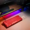 imageDAREU COOL60 60 Hall Effect Gaming Keyboard with Magnetic Switch SOCD 001mm Actuation Adjustable Rapid Trigger8000 Hz Polling Frosted Transparent Keycaps Hotswap RGB BacklitRed