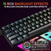 imageDAREU EK60 HE Rapid Trigger Gaming Keyboard Wired 001mm RT Accuracy Adjustable Hall Effect Magnetic Switch Hot Swappable SOCD 8000Hz Polling RGB Backlit 60 Compact Design for LaptopPCBlack