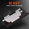 imageDAREU EK75 Wired Mechanical Keyboard75 Keyboard with Volume KnobGasket Mount Mechanical Gaming Keyboards81 Keys Rainbow SidelitPBT KeycapsLinear Dream Switch for PC Laptop  WhiteBlackWhite