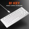 imageDAREU EK75 Wired Mechanical Keyboard75 Keyboard with Volume KnobGasket Mount Mechanical Gaming Keyboards81 Keys Rainbow SidelitPBT KeycapsLinear Dream Switch for PC Laptop  WhiteWhite