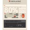 imageDAREU EK87PRO 80 Wireless Mechanical Gaming KeyboardTKL TriMode RGB Keyboard with HotSwappablePBT KeycapsGasket Mount6Layer Padding for WinMacRetro Beige