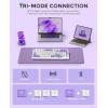 imageDAREU EK98PRO Wireless Mechanical Keyboard Gasket Hot Swappable Custom Prelubed Linear Switches Side Printed PBT Keycaps BT5024GHzUSBC RGB Backlit Gaming Keyboard for WinMacMystic Violet