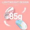 imageDAREU EM901X Wireless Gaming Mouse with Charging Dock Rechargeable RGB12K DPI7 Programmable Buttons HighPrecision Sensor 300IPS 1000Hz for PC Notebook MacSakura Pink  Charging Dock
