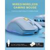 imageDAREU EM901X Wireless Gaming Mouse with Charging Dock Rechargeable RGB12K DPI7 Programmable Buttons HighPrecision Sensor 300IPS 1000Hz for PC Notebook MacBlueWhite