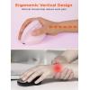 imageDAREU Ergonomic Vertical Wireless Mouse24GHz  BT Optical Vertical Mice with Ergo Design for Comfort and Reduced Wrist Strain3 MultiDevice Connectivity for ComputerPCLaptop Suit for Small HandPink