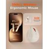 imageDAREU Ergonomic Vertical Wireless Mouse24GHz  BT Optical Vertical Mice with Ergo Design for Comfort and Reduced Wrist Strain3 MultiDevice Connectivity for ComputerPCLaptop Suit for Small Handoff white