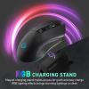imageDAREU Wireless Gaming Mouse with Charging Dock Rechargeable RGB12K DPI7 Programmable Buttons HighPrecision Sensor 300IPS 1000Hz for PC Notebook MacBlack Charging Dock
