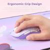 imageDAREU Wireless Gaming Mouse with Charging Dock Rechargeable RGB12K DPI7 Programmable Buttons HighPrecision Sensor 300IPS 1000Hz for PC Notebook MacDream Purple  Charging Dock