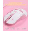imageDAREU Wireless Gaming Mouse with Charging Dock Rechargeable RGB12K DPI7 Programmable Buttons HighPrecision Sensor 300IPS 1000Hz for PC Notebook MacSakura Pink