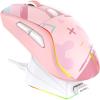 imageDAREU A950 Wireless Gaming Mouse with RGB Charging Dock88g Lightweight Programmable TriMode Wireless Mouse Gaming Up to 12K DPI1000Hz120Hrs Playtime with RGB Backlit Great for PC MacPink
