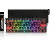 imageDAREU COOL60 60 Hall Effect Gaming Keyboard with Magnetic Switch SOCD 001mm Actuation Adjustable Rapid Trigger8000 Hz Polling Frosted Transparent Keycaps Hotswap RGB BacklitBlack