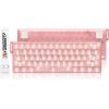 imageDAREU COOL60 60 Hall Effect Gaming Keyboard with Magnetic Switch SOCD 001mm Actuation Adjustable Rapid Trigger8000 Hz Polling Frosted Transparent Keycaps Hotswap RGB BacklitPink