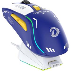 imageDAREU A950 Wireless Gaming Mouse with RGB Charging Dock88g Lightweight Programmable TriMode Wireless Mouse Gaming Up to 12K DPI1000Hz120Hrs Playtime with RGB Backlit Great for PC MacBlue