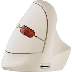 imageDAREU Ergonomic Vertical Wireless Mouse24GHz  BT Optical Vertical Mice with Ergo Design for Comfort and Reduced Wrist Strain3 MultiDevice Connectivity for ComputerPCLaptop Suit for Small Handoff white
