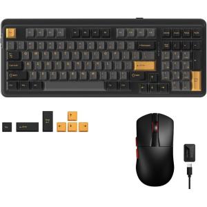 imageDAREU Wireless Keyboard and MouseEK98PRO 96 Wireless Mechanical Gaming Keyboard ampampA950 Wing 35g UltraLightweight 8K Polling Rate Wireless Gaming Mouse Combo