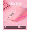 imageDAREU EK75PRO Pink Wireless Mechanical Gaming Keyboard and Wireless Gaming Mouse Combo