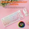 imageDAREU EK75PRO Pink Wireless Mechanical Gaming Keyboard and Wireless Gaming Mouse Combo