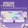 imageDAREU EK98PRO Purple Wireless Mechanical Gaming Keyboard and Wireless Gaming Mouse with Charging Dock Combo