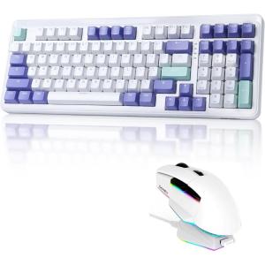 imageDAREU Wireless Gaming Keyboard and Mouse  EK98PRO RGB Gasket Mechanical Keyboard and A955 Wireless Gaming Mouse Combo
