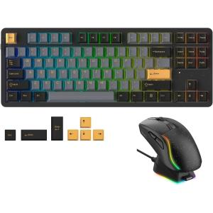 imageDAREU Wireless Keyboard and MouseA950 Wireless Gaming Mouse ampamp EK87PRO Gasket Wireless Gaming Mechanical Keyboard Combo