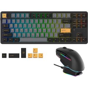 imageDAREU Wireless Keyboard and MouseA955 Wireless Gaming Mouse ampamp EK87PRO Gasket Wireless Gaming Mechanical Keyboard Combo
