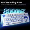 imageDAREU COOL68 60 Wired Gaming Keyboard Rapid Trigger Magnetic Switch Keyboard with 8000Hz Polling Rate Adjustable Actuation 01ms Latency Gasket Mount Hot swappable RGB LightBlue White