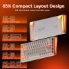 imageDAREU COOL68 60 Wired Gaming Keyboard Rapid Trigger Magnetic Switch Keyboard with 8000Hz Polling Rate Adjustable Actuation 01ms Latency Gasket Mount Hot swappable RGB LightOrange