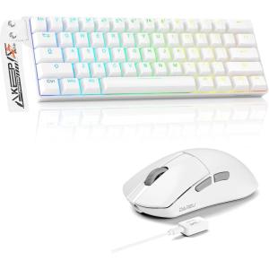 imageDAREU Gaming Keyboard and MouseA950 Wing Lightweight 8K Polling Rate Wireless Gaming MouseampEK60 HE 60 Rapid Trigger Hall Effect Magnetic Switch Keyboard Combo