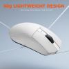imageDAREU A950GM Wireless Gaming Mouse 60g Lightweight 26K DPI PAW3395 Optical Sensor 24GBTWiredSupport 3040min Fast Charge 5 Programmable Buttons for PCLaptopMacWhite