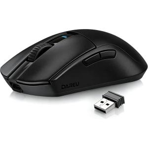imageDAREU A950GM Wireless Gaming Mouse 60g Lightweight 26K DPI PAW3395 Optical Sensor 24GBTWiredSupport 3040min Fast Charge 5 Programmable Buttons for PCLaptopMacBlack