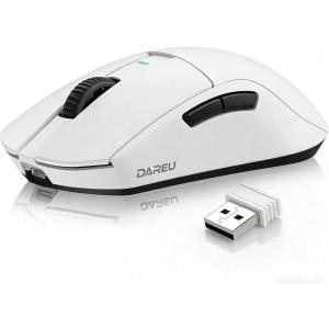 imageDAREU A950GM Wireless Gaming Mouse 60g Lightweight 26K DPI PAW3395 Optical Sensor 24GBTWiredSupport 3040min Fast Charge 5 Programmable Buttons for PCLaptopMacWhite