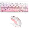 imageDAREU EK98pro Sakura Pink Wireless Mechanical Keyboard and Wireless Gaming Mouse with Charging Dock ComboHiFi Dream Switch