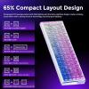 imageDAREU COOL68 60 Sakura Pink Wired Gaming Keyboard Rapid Trigger Magnetic Switch Keyboard with 8000Hz Polling Rate Adjustable Actuation 01ms Latency SOCD Gasket Mount Hot swappable RGB LightAurora