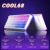 imageDAREU COOL68 60 Sakura Pink Wired Gaming Keyboard Rapid Trigger Magnetic Switch Keyboard with 8000Hz Polling Rate Adjustable Actuation 01ms Latency SOCD Gasket Mount Hot swappable RGB LightAurora