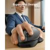 imageDAREU Wireless Mouse for Small to Medium Sized Hands Silent Click USBC Rechargeable Wireless Mouse Computer Mouse with 6 Buttons USBBT1BT2 3 Devices for Laptop PC iPad Mac  Whiteblack