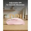 imageDAREU Wireless Mouse for Small to Medium Sized Hands Silent Click USBC Rechargeable Wireless Mouse Computer Mouse with 6 Buttons USBBT1BT2 3 Devices for Laptop PC iPad Mac  Whitepink