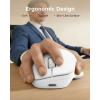 imageDAREU Wireless Mouse for Small to Medium Sized Hands Silent Click USBC Rechargeable Wireless Mouse Computer Mouse with 6 Buttons USBBT1BT2 3 Devices for Laptop PC iPad Mac  Whitewhite