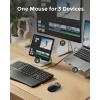 imageDAREU Wireless Mouse for Small to Medium Sized Hands Silent Click USBC Rechargeable Wireless Mouse Computer Mouse with 6 Buttons USBBT1BT2 3 Devices for Laptop PC iPad Mac  Whiteblack