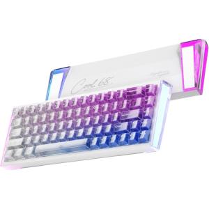 imageDAREU COOL68 60 Sakura Pink Wired Gaming Keyboard Rapid Trigger Magnetic Switch Keyboard with 8000Hz Polling Rate Adjustable Actuation 01ms Latency SOCD Gasket Mount Hot swappable RGB LightAurora
