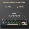 image:imageDAREU FLEX75 Wireless Mechanical Keyboard75 Hot Swappable Custom Gaming Keyboard with KnobGasket MountRGB BacklitPBT Keycaps3Mode BT24GUSBC for Office amp GamersBlackGrey