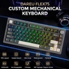 image:imageDAREU FLEX75 Wireless Mechanical Keyboard75 Hot Swappable Custom Gaming Keyboard with KnobGasket MountRGB BacklitPBT Keycaps3Mode BT24GUSBC for Office amp GamersBlackGrey