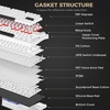 image:imageDAREU FLEX75 Wireless Mechanical Keyboard75 Hot Swappable Custom Gaming Keyboard with KnobGasket MountRGB BacklitPBT Keycaps3Mode BT24GUSBC for Office amp GamersWhite