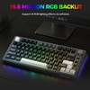 image:imageDAREU FLEX75 Wireless Mechanical Keyboard75 Hot Swappable Custom Gaming Keyboard with KnobGasket MountRGB BacklitPBT Keycaps3Mode BT24GUSBC for Office amp GamersBlackGrey
