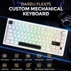 image:imageDAREU FLEX75 Wireless Mechanical Keyboard75 Hot Swappable Custom Gaming Keyboard with KnobGasket MountRGB BacklitPBT Keycaps3Mode BT24GUSBC for Office amp GamersWhite