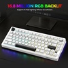 image:imageDAREU FLEX75 Wireless Mechanical Keyboard75 Hot Swappable Custom Gaming Keyboard with KnobGasket MountRGB BacklitPBT Keycaps3Mode BT24GUSBC for Office amp GamersWhite