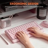 image:imageDAREU Low Profile Keyboard84 Keys Mac KeyboardProgrammable Keys Keyboards Hot Swappable Wireless Computer Keyboard RGB Backlit Gasket Mounted Support Bt  24GHz  USBC for Windows Macpink