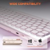 image:imageDAREU Low Profile Keyboard84 Keys Mac KeyboardProgrammable Keys Keyboards Hot Swappable Wireless Computer Keyboard RGB Backlit Gasket Mounted Support Bt  24GHz  USBC for Windows Macpink